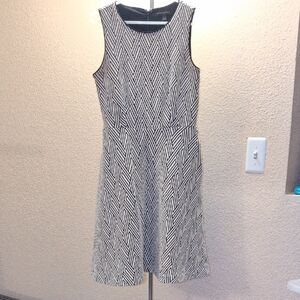 Banana Republic Black and White Sleeveless Dress